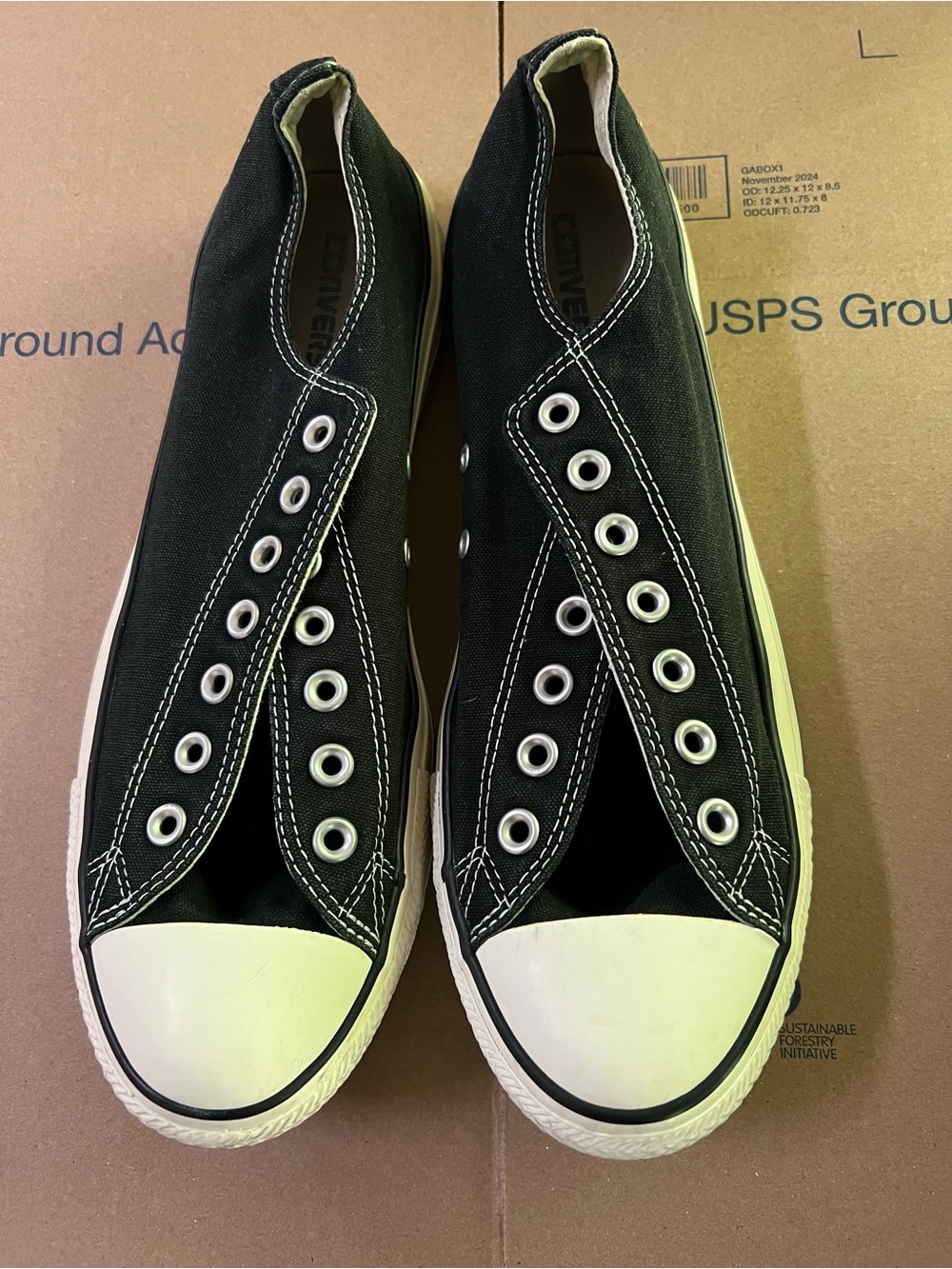 Converse Black and White All Star Ox Low-Top Sneakers